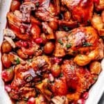 Slow Cooker Balsamic Chicken on platter