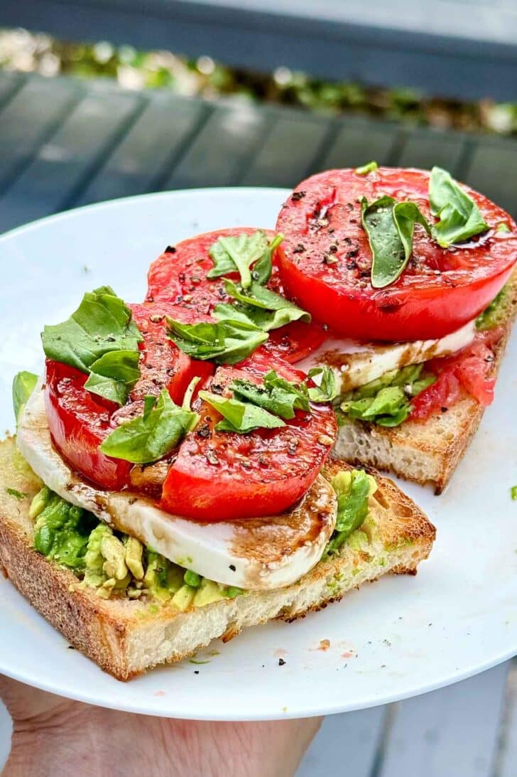 Caprese Avodaco Sandwich foodiecrush.com 