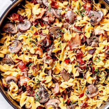 Creamy Bacon and Mushroom Pasta