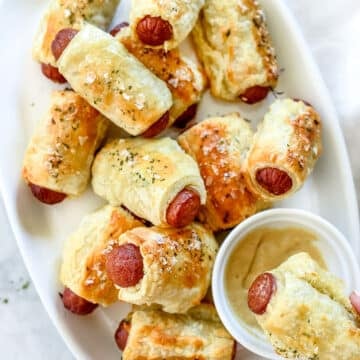 Pigs in a Blanket puff pastry foodiecrush.com