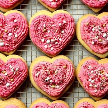 Valentine Heart Cookies foodiecrush.com