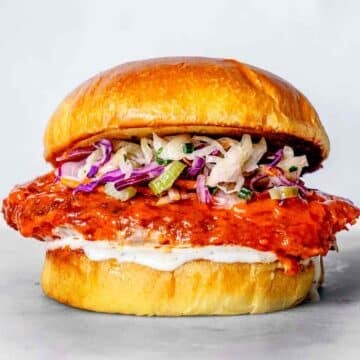 Buffalo Chicken Sandwiches with Ranch Coleslaw