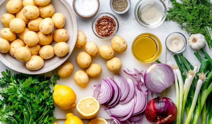 What's in Grilled Potato Salad recipe ingredients
