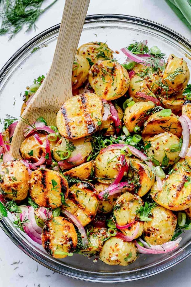 Grilled Potato Salad recipe in bowl