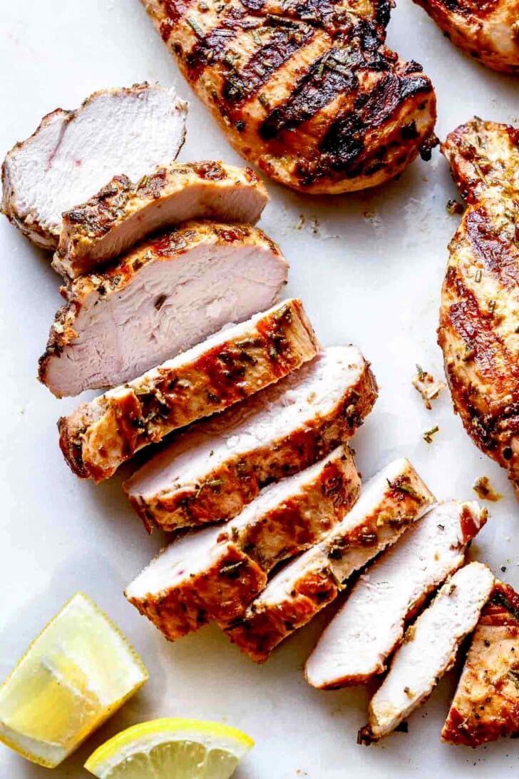 Sliced Grilled Rosemary Chicken Breasts