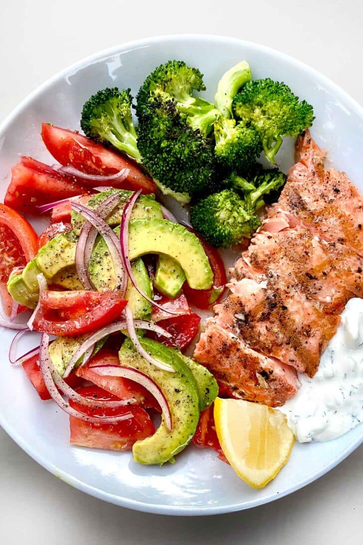 Grilled Salmon dinner foodiecrush.com 