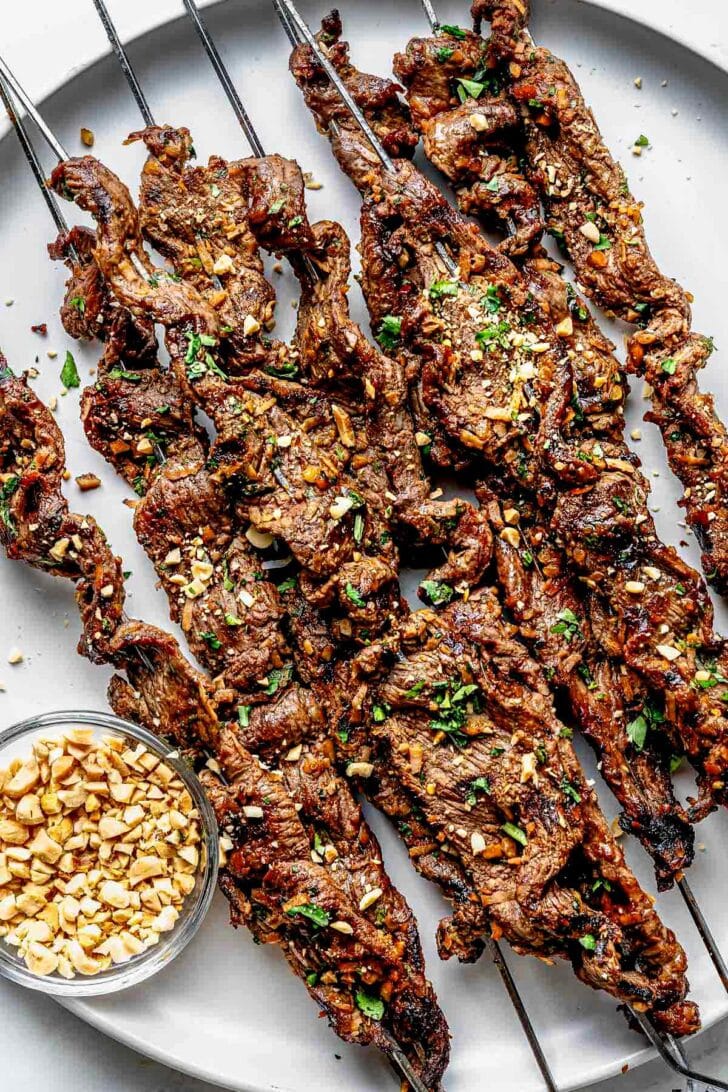 Thai Coconut Beef Skewers